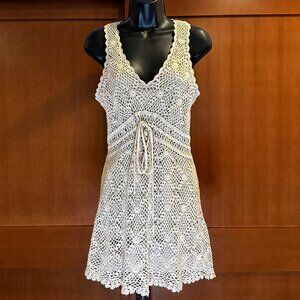 Crochet Sleeveless V-Neck Tunic
